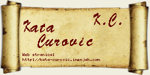 Kata Čurović vizit kartica